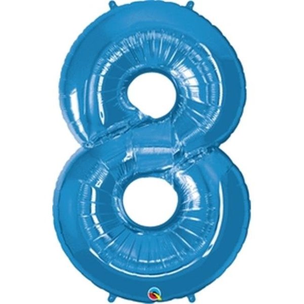 Anagram Anagram 87849 42 in. Number 8 Blue Shape Air Fill Foil Balloon 87849